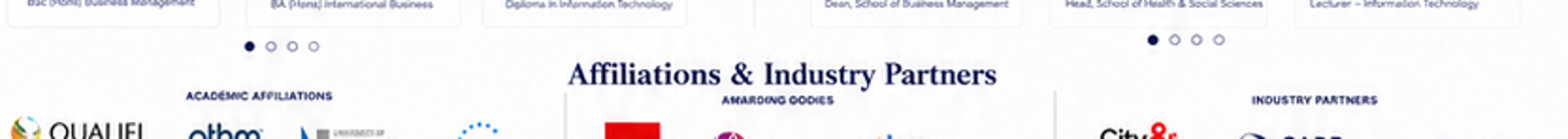 Affiliations and industry partners