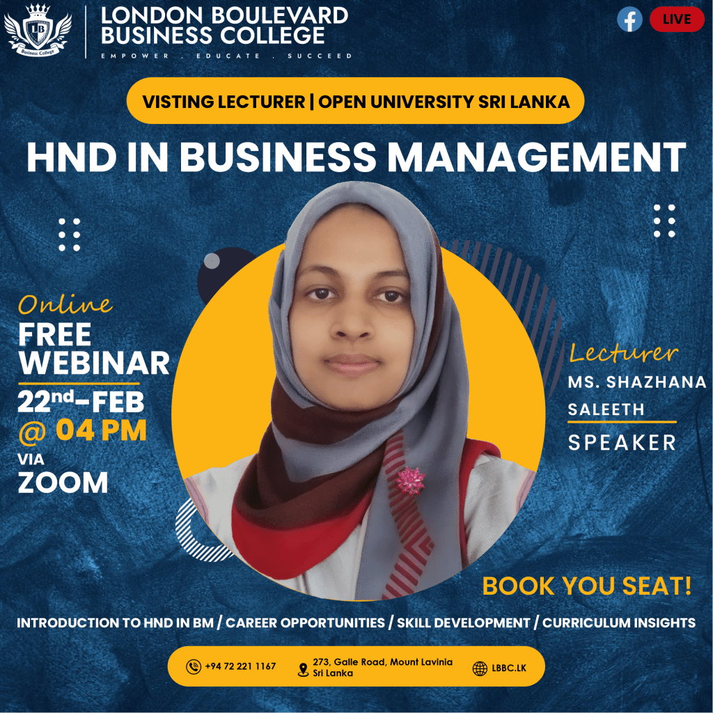 Business Management Webinar on 22nd of February 2025